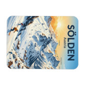 Skigebiet Sölden Österreich Magnet (Horizontal)