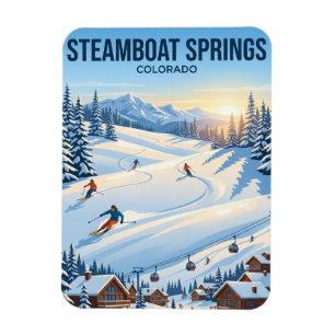 Skigebiet Steamboat Colorado Magnet