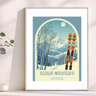 Skigebiet Stowe Mountain Vermont Poster