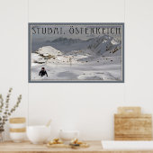 Skigebiet Stubai Glacier Poster (Küche)