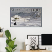 Skigebiet Stubai Glacier Poster (Heimbüro)