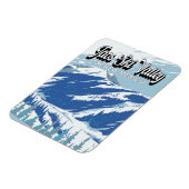 Skigebiet Taos Sketal Winter Neumexiko Vintag Magnet (Linke Seite)