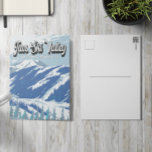 Skigebiet Taos Sketal Winter Neumexiko Vintag Postkarte<br><div class="desc">Das Taos Ski Valley Winterkunst-Design zeigt die Winterlandschaft.</div>