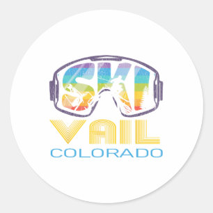 Skigebiet Vail Colorado Skiurlaub Runder Aufkleber