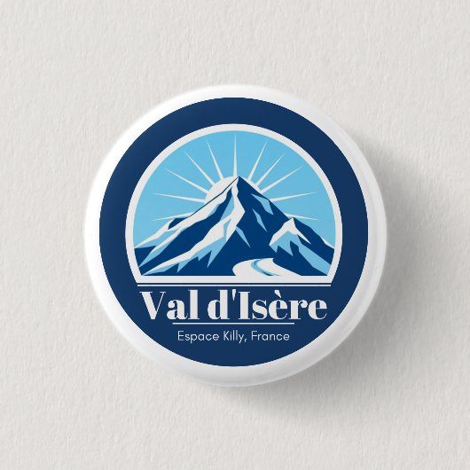 Skigebiet Val d'Isère Frankreich Button (Vorderseite)