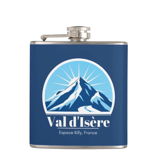 Skigebiet Val d'Isère Frankreich Flachmann (Vorderseite)