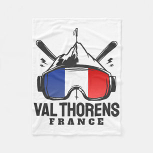 Skigebiet Val Thorens Frankreich Retro-Skifahren Fleecedecke