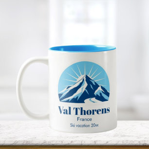 Skigebiet Val Thorens Frankreich Zweifarbige Tasse
