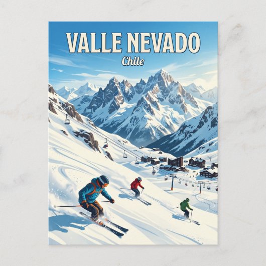 Skigebiet Valle Nevado Chile Postkarte (Vorderseite)