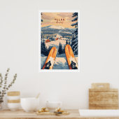 Skigebiet Ylläs Druck 1 Poster (Küche)