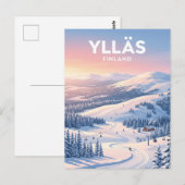 Skigebiet Ylläs Finnland Postkarte (Vorne/Hinten)