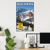 Skigebiet Zauchensee Poster (Heimbüro)