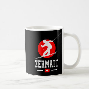Skigebiet Zermatt Alpen Schweizer Berge Schweiz Kaffeetasse