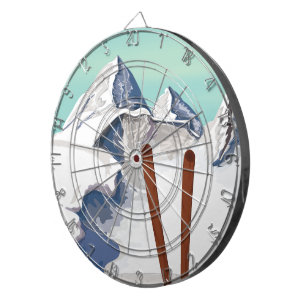 Skigebirge Dartscheibe