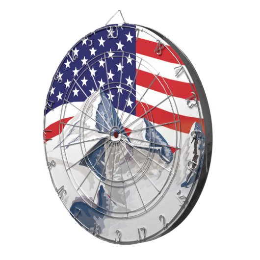 Skigebirge Dartscheibe (Vorderseite rechts)