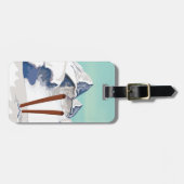 Skigebirge Gepäckanhänger (Vorderseite horizontal)