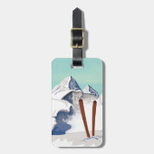 Skigebirge Gepäckanhänger (Vorderseite vertikal)