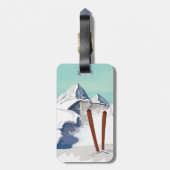 Skigebirge Gepäckanhänger (Rückseite vertikal)