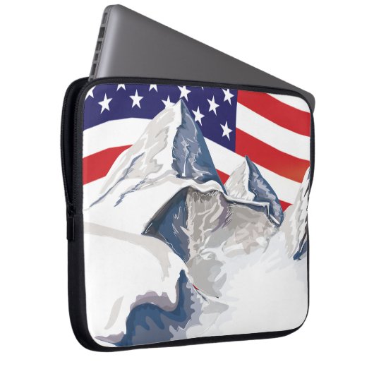 Skigebirge Laptopschutzhülle (Vorne Rechts)