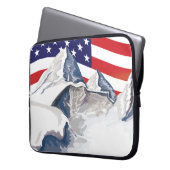 Skigebirge Laptopschutzhülle (Vorderseite Links)