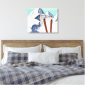 Skigebirge Leinwanddruck (Insitu (Schlafzimmer))