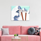 Skigebirge Leinwanddruck (Insitu (Wohnzimmer))