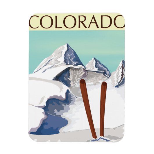 Skigebirge Magnet (Vertikal)