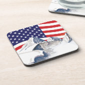 Skigebirge Untersetzer (Linke Seite)