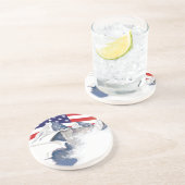 Skigebirge Untersetzer (Seite)