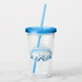 Skigelände Acryltrinkbecher (Rückseite)