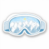 Skigelände Aufkleber (Vorderseite)