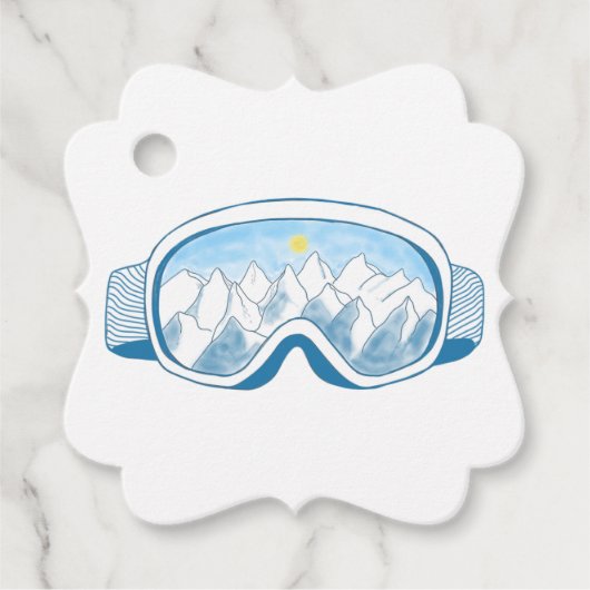 Skigelände Geschenkanhänger (Vorderseite)