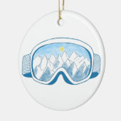 Skigelände Keramik Ornament (Links)
