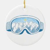 Skigelände Keramik Ornament (Hinten)