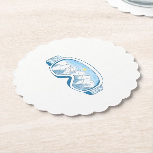 Skigelände Untersetzer (angewinkelt)