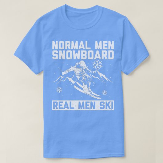 Skigeschenk für Herren Skifahren Apres Ski Schnee  T-Shirt (Design vorne)