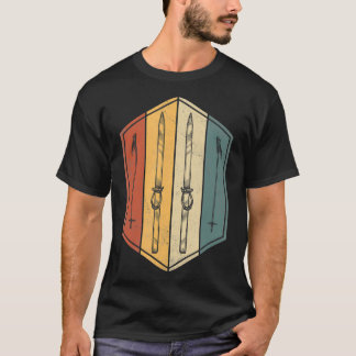 Skigeschenke für Vater Männer Frauen Vintage Skilä T-Shirt