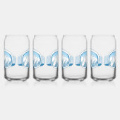 Skiggles Berg Reflektion Sky Blau Set 4 Dosenglas (Rechts)