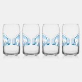 Skiggles Berg Reflektion Sky Blau Set 4 Dosenglas (Links)