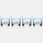 Skiggles Berg Reflektion Sky Blau Set 4 Whiskyglas (Hinten)