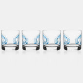 Skiggles Berg Reflektion Sky Blau Set 4 Whiskyglas (Rechts)