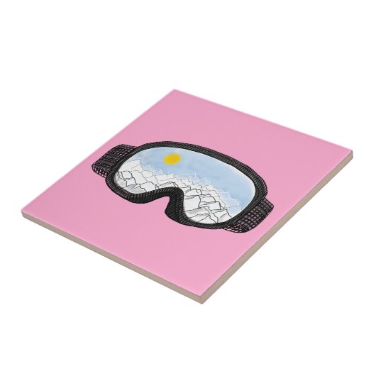 Skiggles Bergansicht Abbildung Rosa Fliese (Seite)