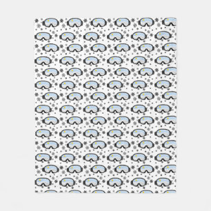 Skiggles Bergblick Schneeflocken Illustration Fleecedecke