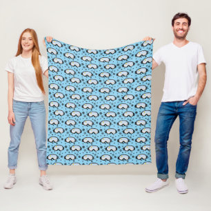 Skiggles Bergblick Schneeflocken Illustration Fleecedecke