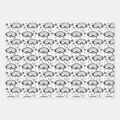 Skiggles Bergblick Schneeflocken Illustration Geschenkpapier Set (Vorderseite 2)