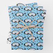 Skiggles Bergblick Schneeflocken Illustration Geschenkpapier Set (Beispiel)