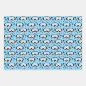 Skiggles Bergblick Schneeflocken Illustration Geschenkpapier Set (Vorderseite)