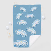 Skiggles Berge Spiegelungen Illustration Golfhandtuch (Insitu)