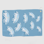 Skiggles Berge Spiegelungen Illustration Golfhandtuch (Horizontal)