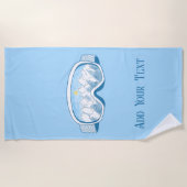 Skigletscher mit alpiner Reflexion Personalisiert Strandtuch (Vorderseite)